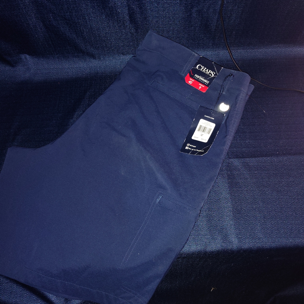 Chaps Dark Blue Men's Flat Front Shorts